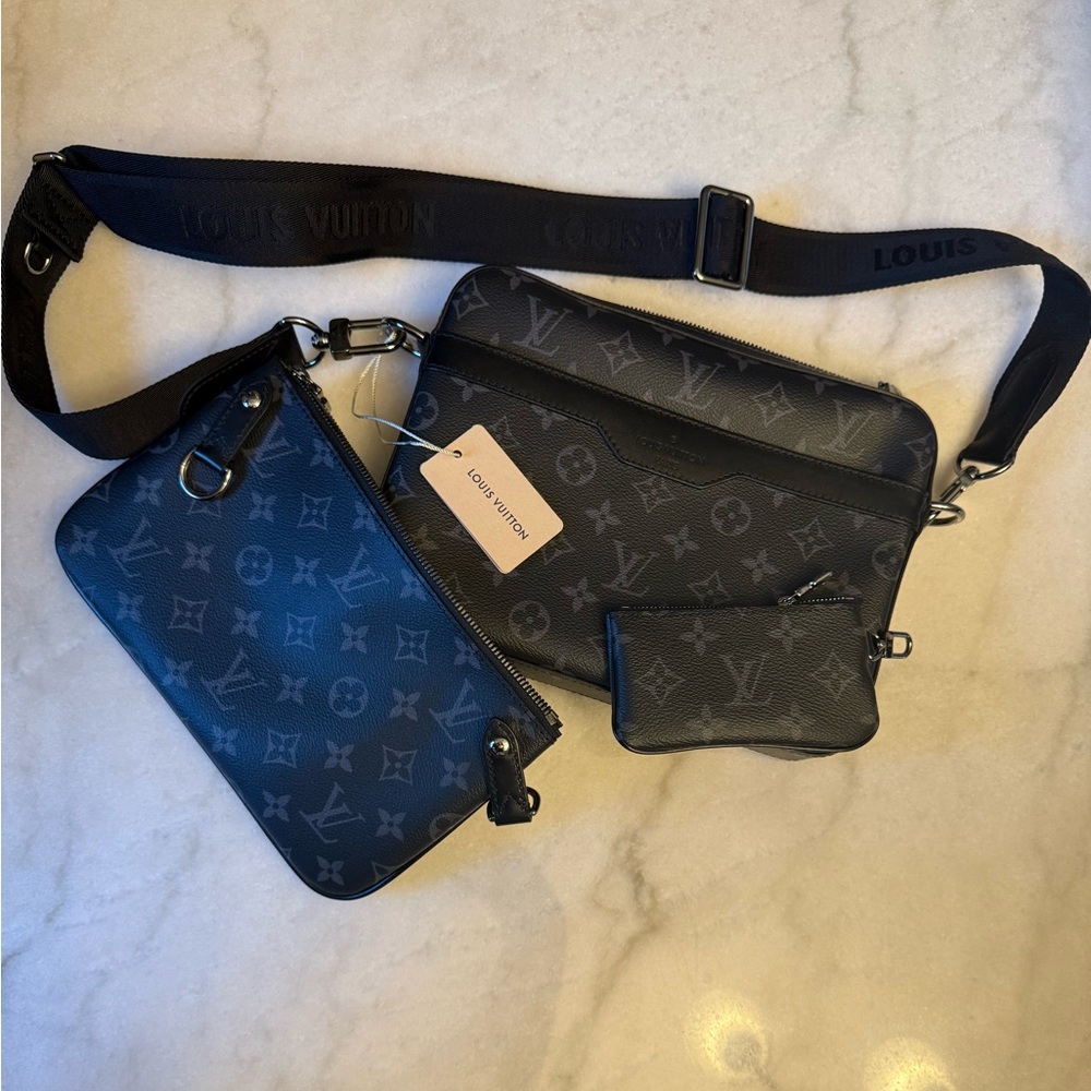 Louis Vuitton Monogram Trio in Black and Gray